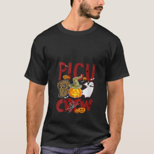 Womens PICU Boo Crew funny Halloween Paediatrics I T-Shirt