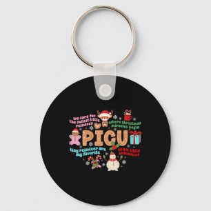Womens Picu Christmas Picu Nurse Xmas Paediatrics Key Ring