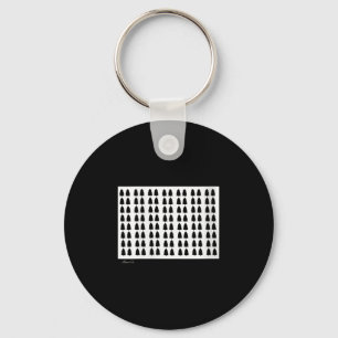 Womens Pine Tree Christmas Art V-neck Key Ring