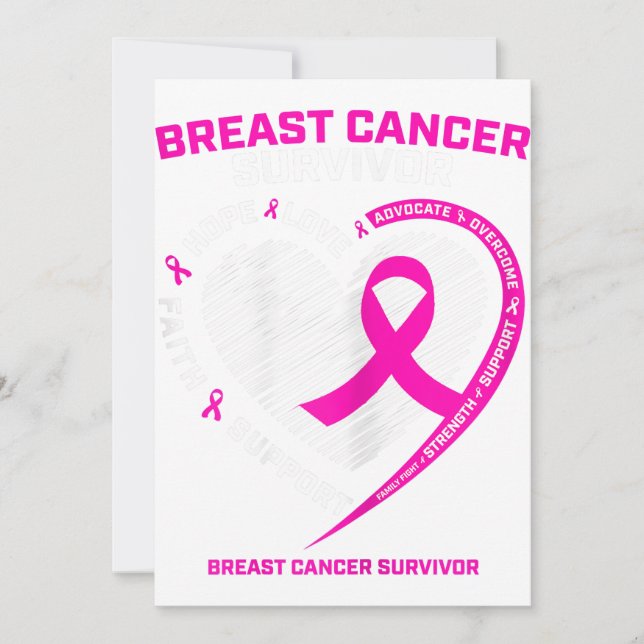Womens Pink Breast Cancer Survivor Gifts Women Mum Announcement (Front)
