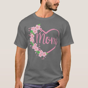 Womens Pink Cherry Blossoms Sakura Surrounding a H T-Shirt
