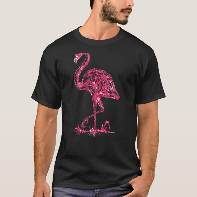 Womens Pink Flamingo Baby Flamingo Party Flamingo  T-Shirt (Front)