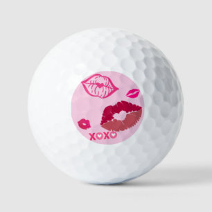 Womens Pink Lips Golf Ball 