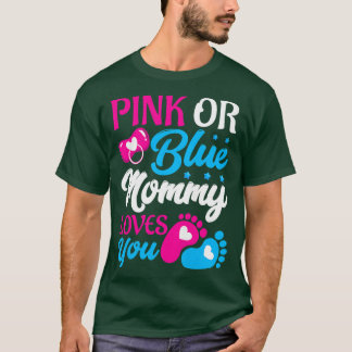Womens Pink or Blue Mummy Loves You - Mummy to Be  T-Shirt
