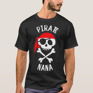 Womens Pirate Nana Jolly Roger VNeck  T-Shirt