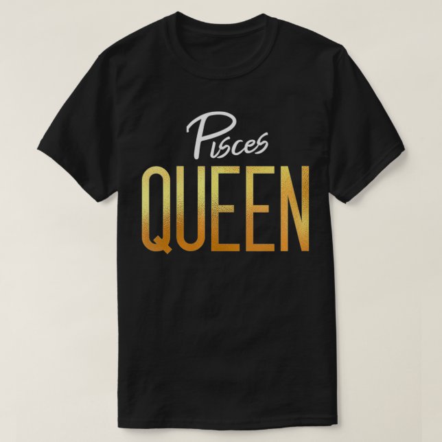 Womens Pisces Queen  Pisces Women Astrology Sign B T-Shirt (Design Front)