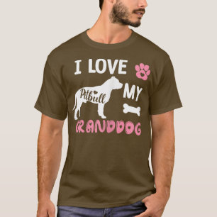 Womens Pit Bull Dog Grandma Gifts I Love My Grandd T-Shirt