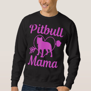 Womens Pitbull Mama Pitbull Mum Cute Dog Mother's Sweatshirt