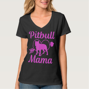 Womens Pitbull Mama Pitbull Mum Cute Dog Mother's T-Shirt