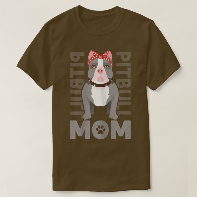 Womens Pitbull Mum - Funny Pit Bull Dog T-Shirt Co (Design Front)