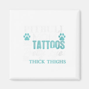 Womens Pitbull Mum Tattoos Dog Lover Funny Mothers Magnet
