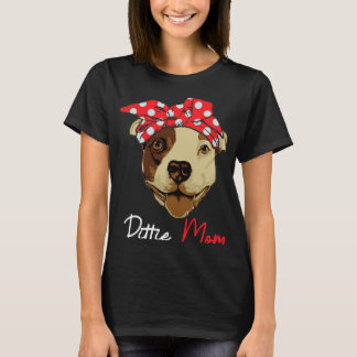 Womens Pittie Mum Pitbull Dog Lovers Funny Family T-Shirt