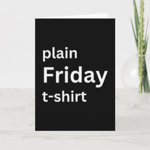 Womens Plain Friday V-neck  Card