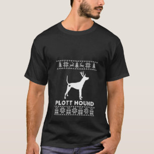 Womens Plott Hound Dog Christmas Reindeer Ugly Chr T-Shirt