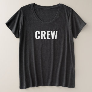 Womens Plus Big Size T-Shirts Staff Crew Member
