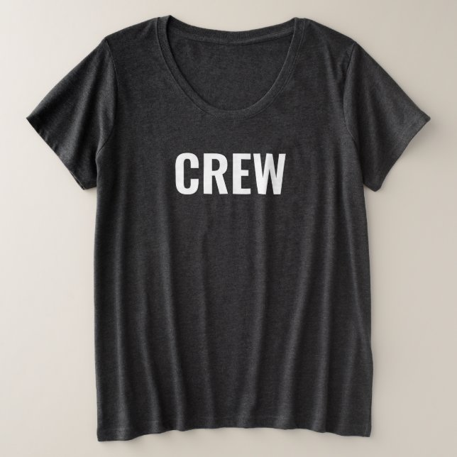Womens Plus Big Size T-Shirts Staff Crew Member (Design Front)