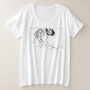 Women's Plus Kissing Girls Vintage Art Ozma of Oz Size T-Shirt