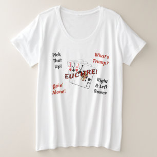 Women's Plus Size Basic T-Shirt - Euchre!