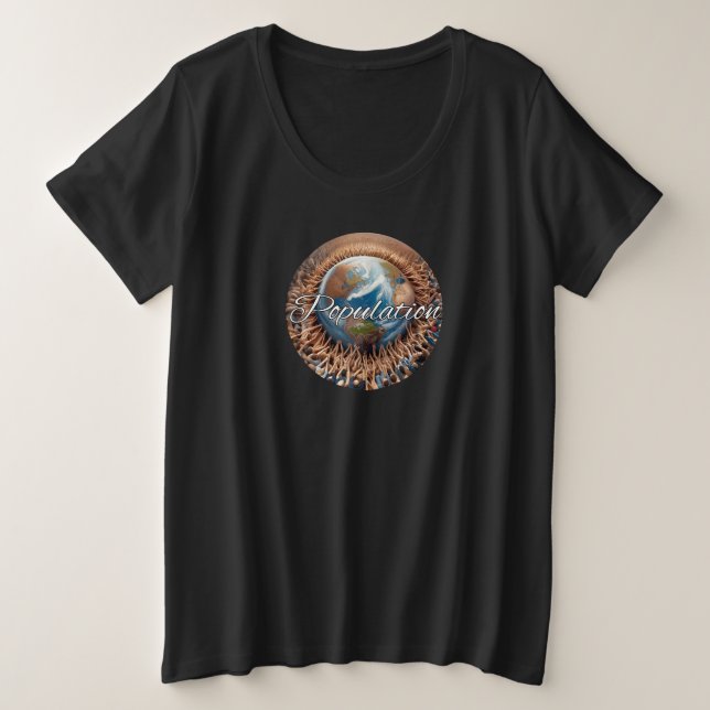 Women's Plus-Size Basic T-Shirt Plus Size T-Shirt (Design Front)