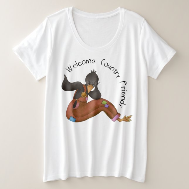 Women's Plus-Size Basic T-Shirt Plus Size T-Shirt (Design Front)