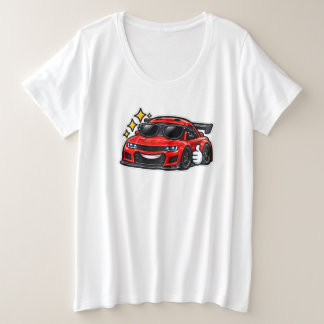 Women's Plus Size Funny Car Tee