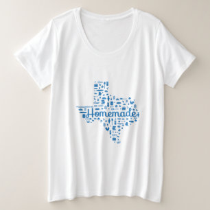 Women's Plus Size Homemade Texas T-shirt Plus Size T-Shirt