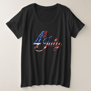 Women's Plus Size Patriotic T-Shirt