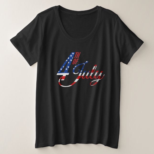Women's Plus Size Patriotic T-Shirt (Design Front)