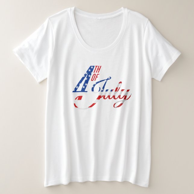 Women's Plus Size Patriotic T-Shirt (Design Front)