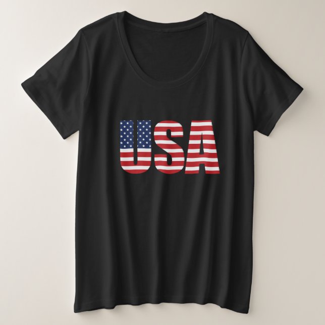 Women's Plus Size Patriotic T-Shirt (Design Front)