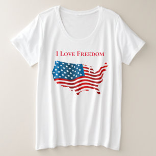 Women's Plus Size T-Shirt-Freedom T-Shirt