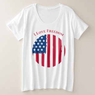 Women's Plus Size T-Shirt-Freedom T-Shirt