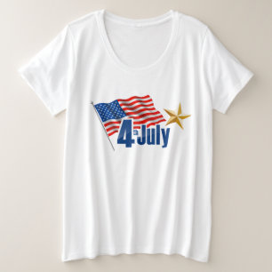 Women's Plus Size T-Shirt-July 4th Plus Size T-Shirt