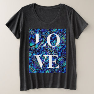 Womens Plus Size Tee Butterfly Love