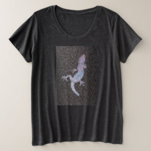 Womens Plus Size Tee Gecko on Window