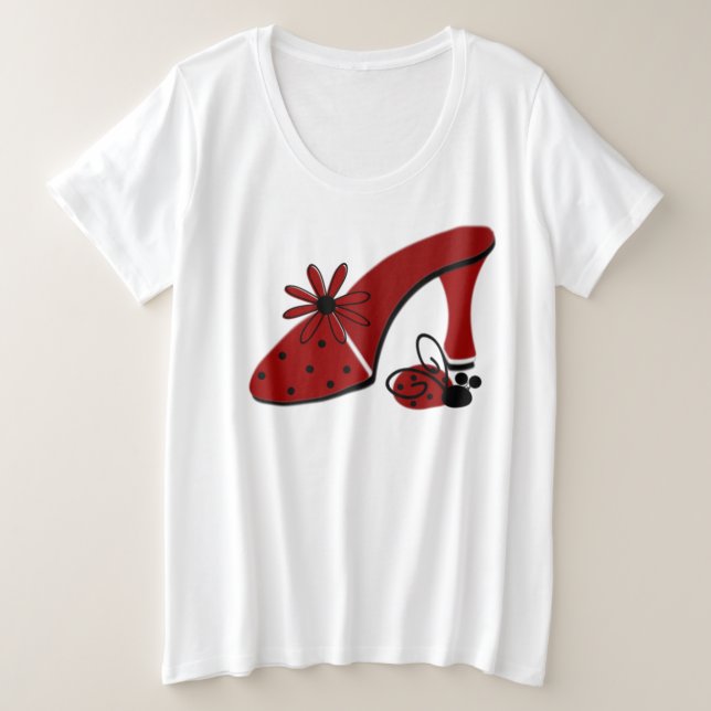 Women's Plus-SizeBasicT-Shirt Plus Size T-Shirt (Design Front)