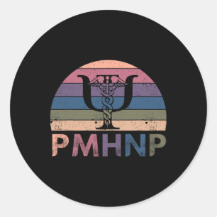 Women's Pmhnp Rn Mental Health Psych Psychiatric N Classic Round Sticker