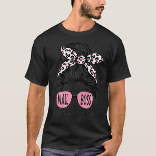 Womens poA7 Messy Bun Nail Boss The Polished Empir T-Shirt