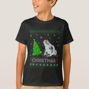 Womens Poison Dart Frog Xmas Tree Lighting Ugly Ch T-Shirt