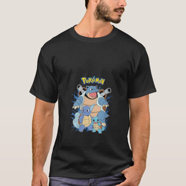 Womens Pok mon Squirtle Evolution V Neck T-Shirt (Front)