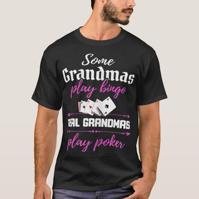 Womens Poker Grandma  Funny Poker Playing Grandmot T-Shirt (Front)