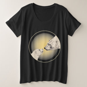 Women's Polar Bear Art Plus Size T-Shirts