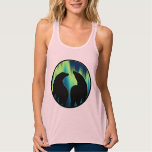 Women's Polar Bear Tank Top Shirt Bear Art Tops