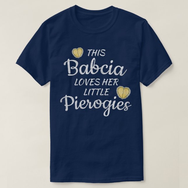 Womens Polish Babcia Grandma loves little Pierogie T-Shirt (Design Front)
