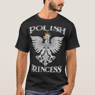 Womens Polish Princess Poland Pride  Eagle Crest P T-Shirt