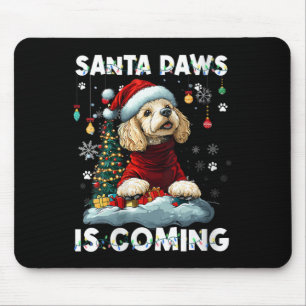 Womens Poodle Christmas Tree Lights Decorations Do Mouse Pad