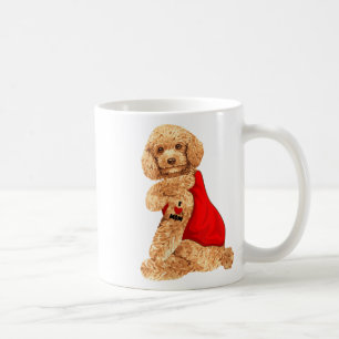 Womens Poodle Dog I Love Mum Tattoo Lover Funny Gi Coffee Mug
