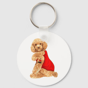 Womens Poodle Dog I Love Mum Tattoo Lover Funny Gi Key Ring