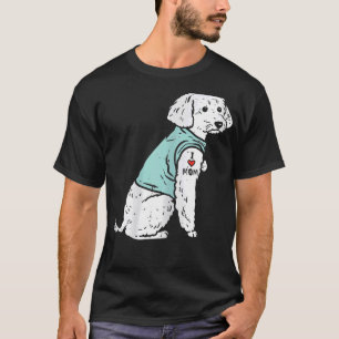 Womens Poodle I Love Mum Tattoo Cute Pet Dog Owner T-Shirt