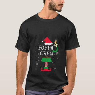 Womens Poppa Crew Elf Matching Family Christmas Pa T-Shirt